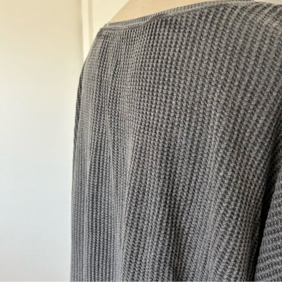 Free People FP One Interlaken‎ Tunic Waffle Oversized Grey Small - Picture 8 of 10
